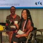 Bea Udeh and Keisha Thompson recording The Diverse-C-Tea podcast,